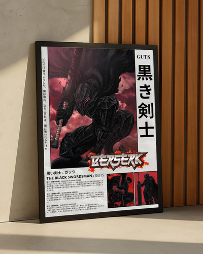 Berserk poster guts black - berserk,