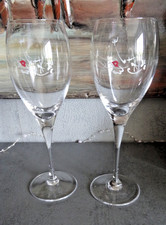 2-FLUTES CHAMPAGNE TAITTINGER COLLECTION CRISTAL BACCARAT MODELE "ANDRE MASSON"