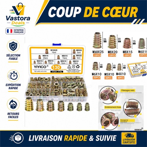 Inserts filetés bois écrous - inserts,