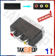 Adaptateur vidéo Péritel SCART mâle vers 3 RCA femelle Prise 21 broches - Tak