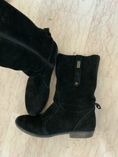 LES TROPÉZIENNES: SUPERBES BOTTES/BOTTINES NOIRES NUBUCK, TRÈS CONFORTABLES, P38