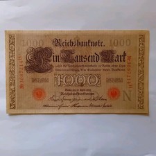 Germany ReichsBanknote 1000 Mark 1910. 3 Notes, H & M Series. VF Condition.