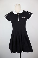 Ellesse Robe À Polo Avec Zip Femme Taille 36 Robe Vintage Casual De Tennis