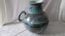 Ancienne cruche poterie vernissée terre cuite Yvon Roy Montgolfier Pièce Unique