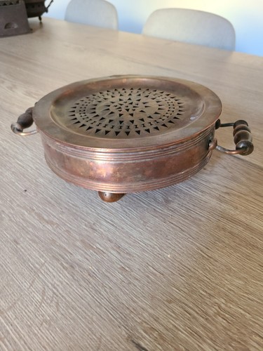 Ancien chauffe plat - en, cuivre