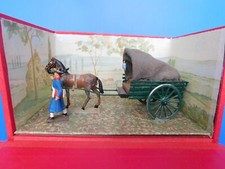 LUCOTTE 1er EMPIRE : ATTELAGE BELLE CANTINIERE dans une boîte diorama