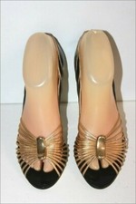 EMILIO PUCCI Sandales Luxe Lanières Dorées Noir Talons Hauts T 37.5 TBE