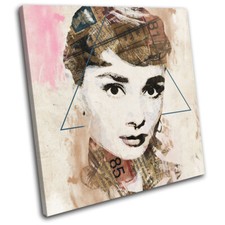 Audrey Hepburn Pink Geometric