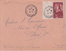 Enveloppe 1er jour FDC PRECURSEUR  TOURVILLE N 600 DU 21/02/1944