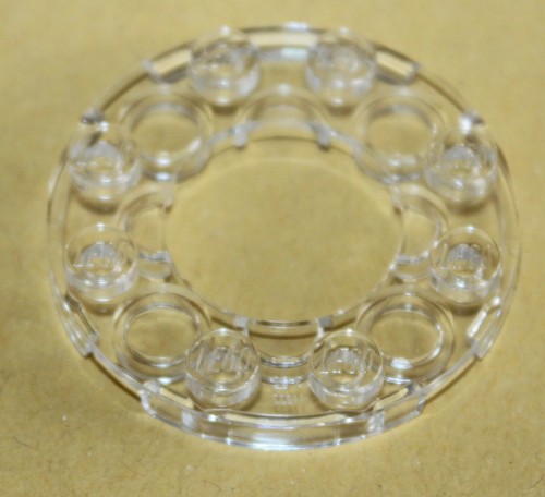 Lego clear plate round 4x4 - lego, ref