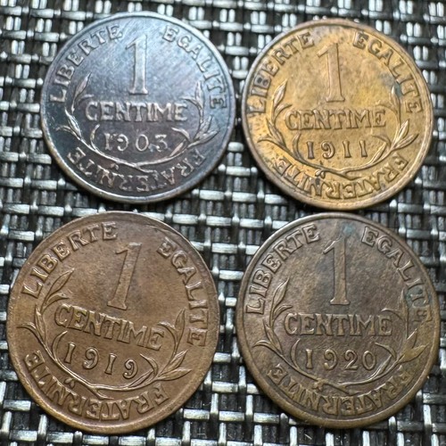 Lot pieces 1 centime - pieces, de