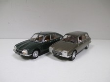 LOT de 2 CITROEN GS Break  Marron 1975 + Berline vert Green 1971 par UH au 1/43