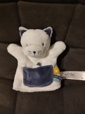 Doudou Chat marionnette blanc