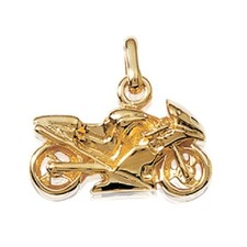 Pendentif MOTO Plaqué Or 18 CARATS 750/1000 3 microns  Bijoux 