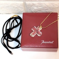 Collier croix de baccarat K18