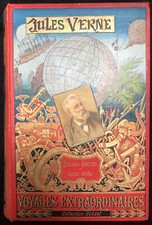 JULES VERNE HETZEL MAÎTRE ANTIFER 1894 CARTONNAGE PORTRAIT COLLÉ