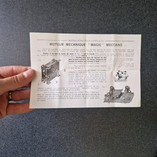 MECCANO notice d'instruction MOTEUR MAGIC