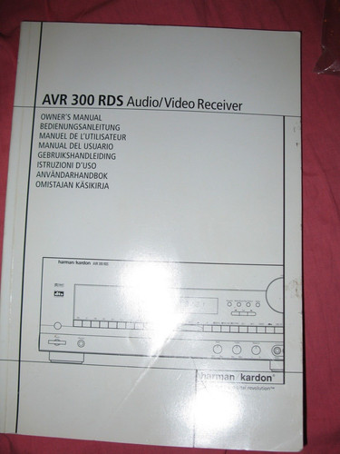 Notice harman kardon avr300rds - harman,
