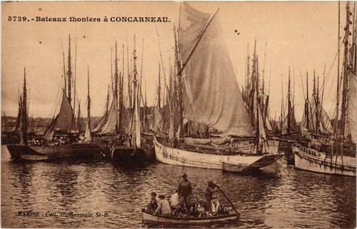 Cpa bateaux thoniers - bateaux, a