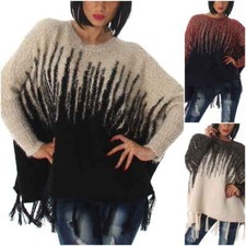 Poncho Pull Paillettes Manche