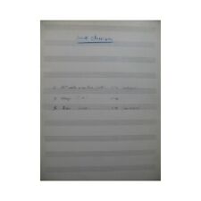 CHATRY Gaston Sonate pour 2 Guitares Manuscrit 1961