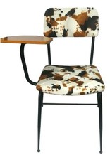 Chaise de Collection De Conférence Avec Petite Table Latérale Ans 60 Vintage