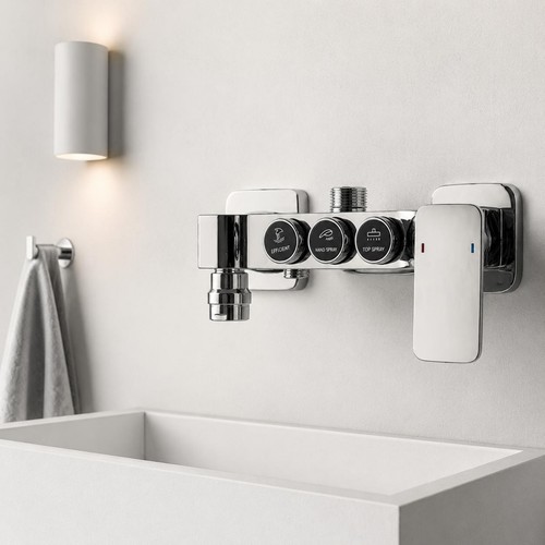 Mitigeur mural chrome poli - chrome,