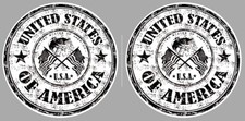 2 STICKERS USA UNITED STATES OF AMERICA - TAILLE : 5cm REF : UA029