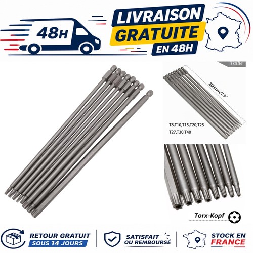 Lot embouts torx longs - lot, 8