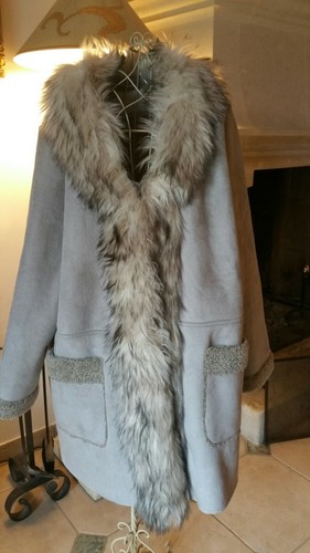Manteau imitation daim et - en,