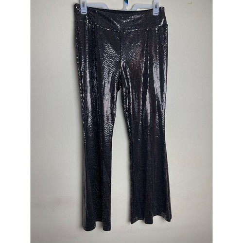 Women black sequin flare - women's,