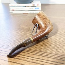 Pipe vintage bruyère St Claude – Fabriquée en France vers 1950 – Foyer courbé