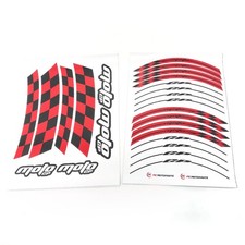 Red Grid Vinyl Wheel Rim