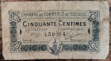 Billet 50 centimes Chambre de