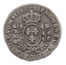 1/20 ECU 1743 D - FRANCE / LYON - LOUIS XV (Argent / Silver) 1⁄20 écu au bandeau