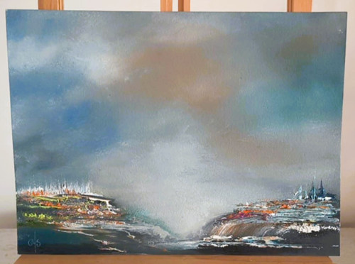 Peinture huile paysage - peinture,