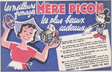 BUVARD ANCIEN PUBLICITAIRE- FROMAGE MERE PICON-  CADEAUX CINEMAGIC-MICKEY-DISNEY