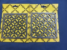 2 Grilles fonte rectangulaires aération ventilation 15x15 cm neuf