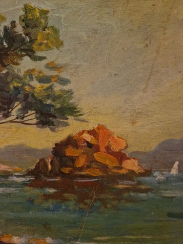 Tableau peinture huile - tableau, marine
