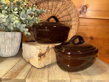 Vintage Small Dark Brown Oval