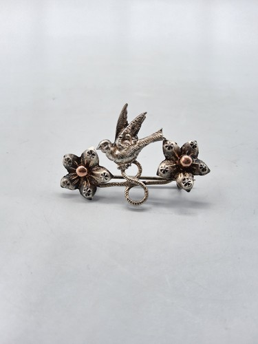 Bijou broche argent - , massif
