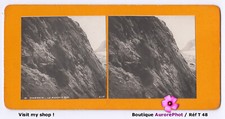 STÉRÉO, CHAMONIX, MONT-BLANC, PASSAGE LE MAUVAIS PAS, MONTAGNE, ALPES -T48