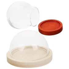  2 Pcs Vitrine En Verre Bombé