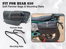Pour Royal Enfield Bear 650 "Sacs Panniers Souples Avec Rails De Montage Noirs"