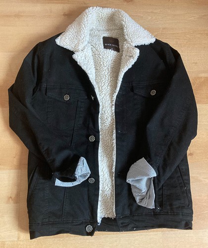 Veste jean noir col - jean,