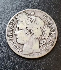 B9609 : 1 Franc Ceres Argent 1872 K  Bordeaux