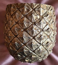Mauro Manetti : Base de seau à glace vintage " ananas " - Métal argenté doré