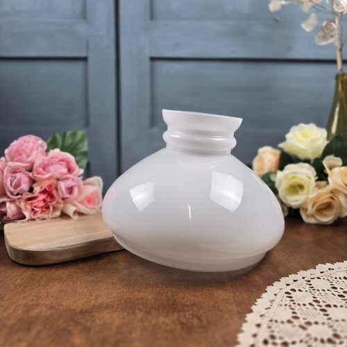 Large vintage white opal glass - large,