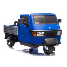 Tricycle Ape Car Électrique 12V Enfants Bleu Roues EVA Télécommande Parentale