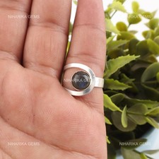 925 Argent Rond Labradorite